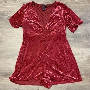 Beautiful floral velvet romper (medium)